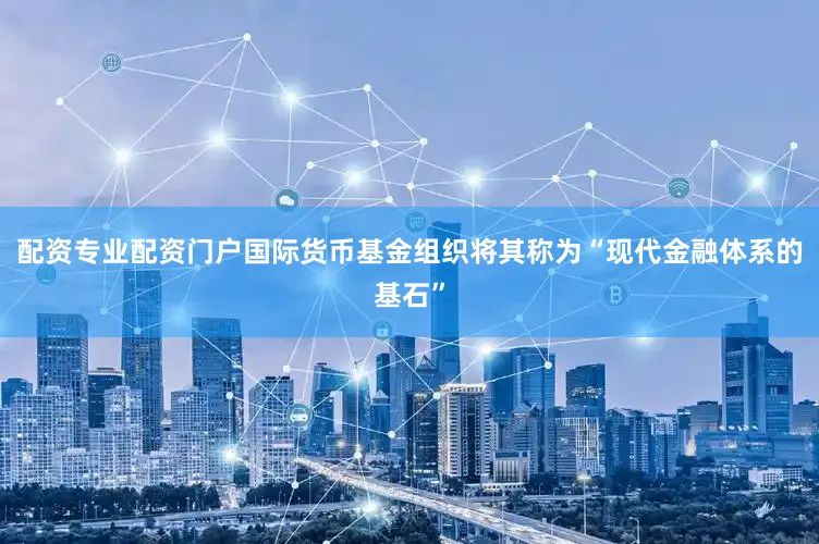 配资专业配资门户国际货币基金组织将其称为“现代金融体系的基石”